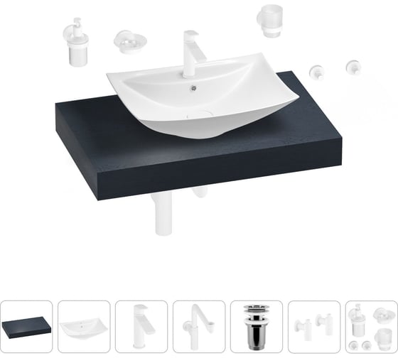 Комплект мебели с раковиной Wellsee Genuine Tree 201018945