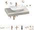 Комплект мебели для ванной комнаты с раковиной Wellsee Genuine Tree 201018939 1