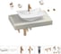 Комплект мебели для ванной комнаты с раковиной Wellsee Genuine Tree 201018934 1