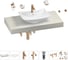 Комплект мебели для ванной комнаты с раковиной Wellsee Genuine Tree 201018994 1