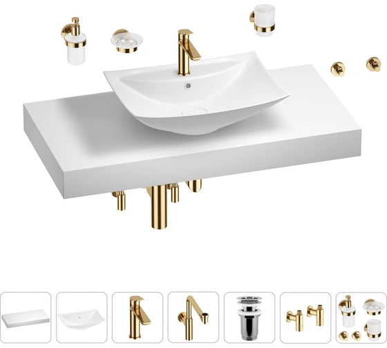 Комплект мебели для ванной комнаты с раковиной Wellsee Genuine Tree 201019033 1