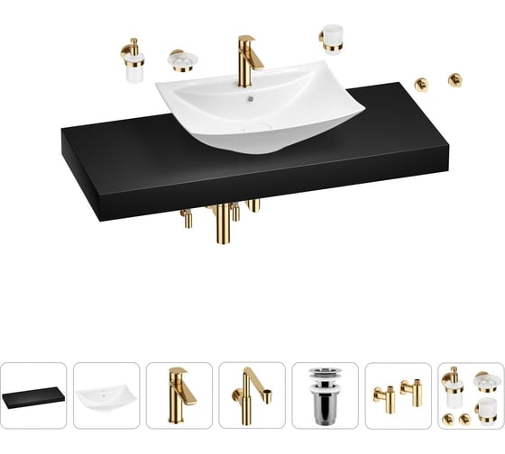 Комплект мебели с раковиной Wellsee Genuine Tree 201019103