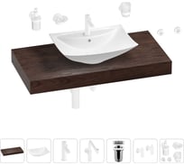 Комплект мебели для ванной комнаты с раковиной Wellsee Genuine Tree 201019030