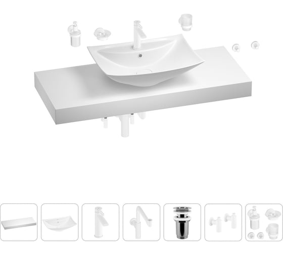 Комплект мебели с раковиной Wellsee Genuine Tree 201019100 1