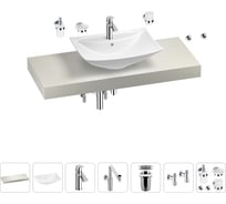 Комплект мебели для ванной комнаты с раковиной Wellsee Genuine Tree 201019051