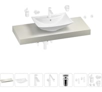 Комплект мебели для ванной комнаты с раковиной Wellsee Genuine Tree 201019055