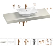 Комплект мебели для ванной комнаты с раковиной Wellsee Genuine Tree 201019119