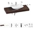 Комплект мебели для ванной комнаты с раковиной Wellsee Genuine Tree 201019086 1