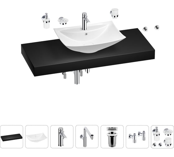 Комплект мебели с раковиной Wellsee Genuine Tree 201019106 1