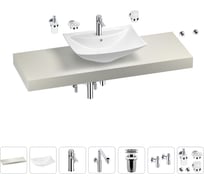 Комплект мебели для ванной комнаты с раковиной Wellsee Genuine Tree 201019116