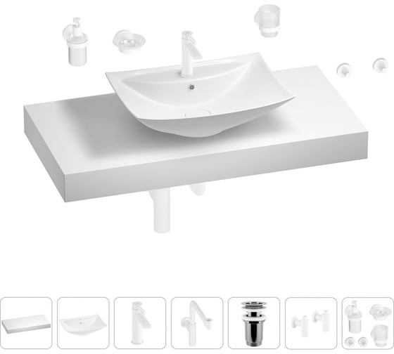 Комплект мебели для ванной комнаты с раковиной Wellsee Genuine Tree 201019040 1