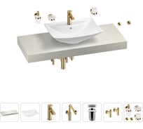 Комплект мебели для ванной комнаты с раковиной Wellsee Genuine Tree 201019053