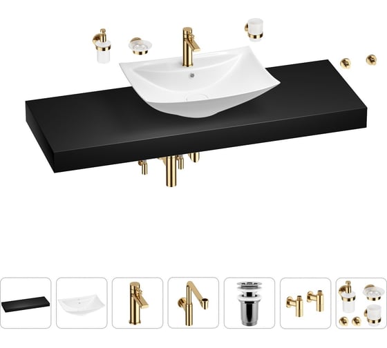 Комплект мебели с раковиной Wellsee Genuine Tree 201019168