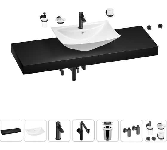 Комплект мебели с раковиной Wellsee Genuine Tree 201019167 1