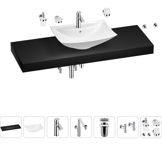 Комплект мебели с раковиной Wellsee Genuine Tree 201019161 1