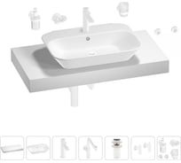 Комплект мебели для ванной комнаты с раковиной Wellsee Genuine Tree 201019220