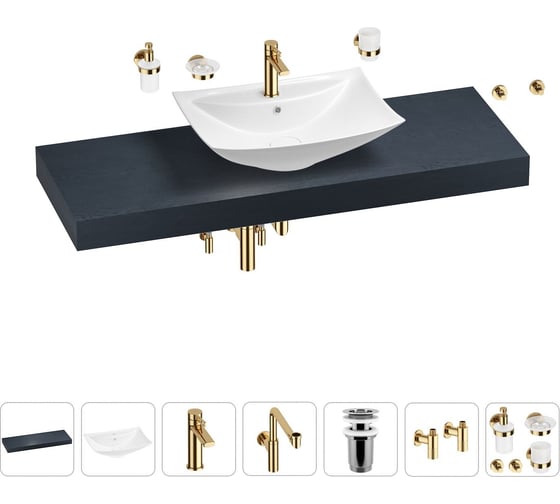 Комплект мебели с раковиной Wellsee Genuine Tree 201019128 1