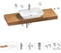 Комплект мебели для ванной комнаты с раковиной Wellsee Genuine Tree 201019316 1