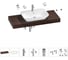 Комплект мебели для ванной комнаты с раковиной Wellsee Genuine Tree 201019266 1