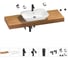 Комплект мебели для ванной комнаты с раковиной Wellsee Genuine Tree 201019317 1
