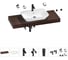 Комплект мебели для ванной комнаты с раковиной Wellsee Genuine Tree 201019262 1