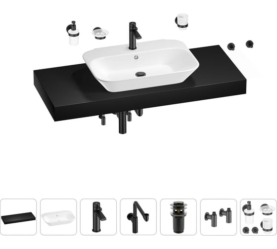 Комплект мебели с раковиной Wellsee Genuine Tree 201019287 1