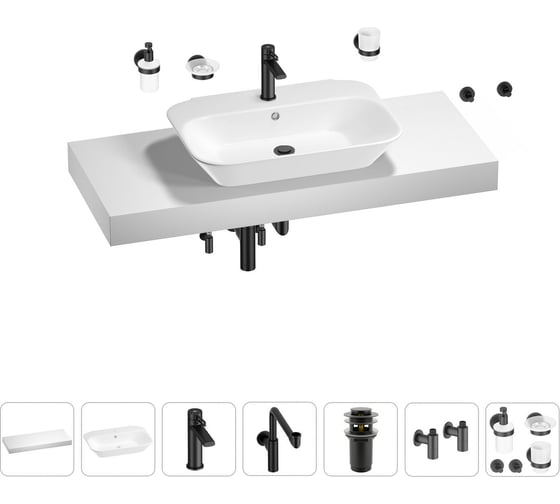 Комплект мебели с раковиной Wellsee Genuine Tree 201019277 1