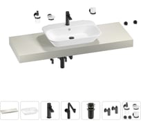 Комплект мебели для ванной комнаты с раковиной Wellsee Genuine Tree 201019297