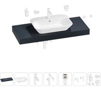 Комплект мебели для ванной комнаты с раковиной Wellsee Genuine Tree 201019245