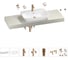 Комплект мебели для ванной комнаты с раковиной Wellsee Genuine Tree 201019299 1