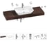 Комплект мебели для ванной комнаты с раковиной Wellsee Genuine Tree 201019321 1