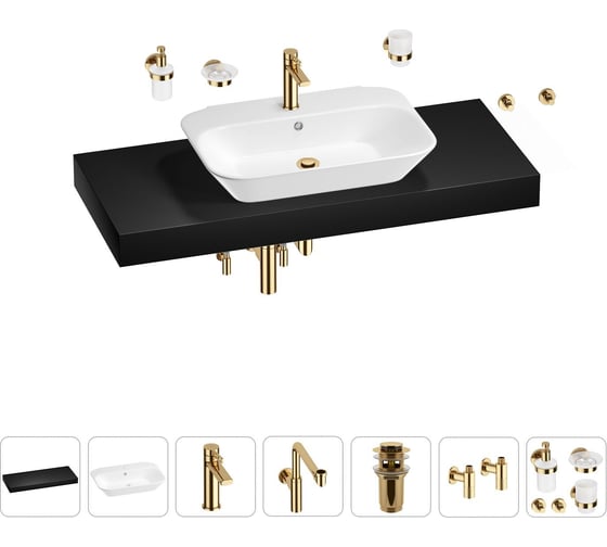 Комплект мебели с раковиной Wellsee Genuine Tree 201019288 1