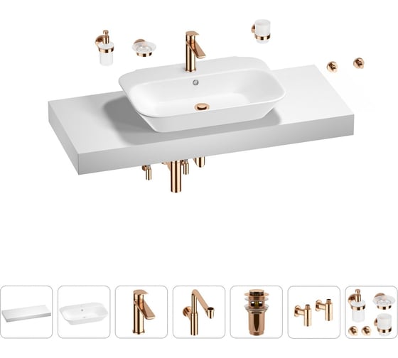 Комплект мебели с раковиной Wellsee Genuine Tree 201019274 1