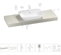 Комплект мебели для ванной комнаты с раковиной Wellsee Genuine Tree 201019300