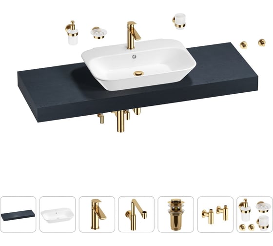 Комплект мебели с раковиной Wellsee Genuine Tree 201019303 1