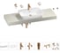 Комплект мебели для ванной комнаты с раковиной Wellsee Genuine Tree 201019294 1