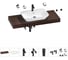 Комплект мебели для ванной комнаты с раковиной Wellsee Genuine Tree 201019267 1