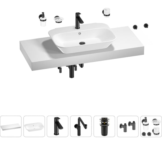 Комплект мебели с раковиной Wellsee Genuine Tree 201019272 1