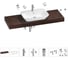 Комплект мебели для ванной комнаты с раковиной Wellsee Genuine Tree 201019326 1