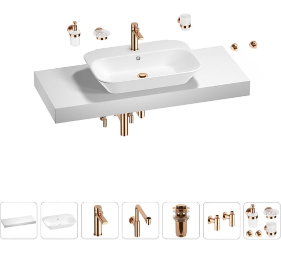 Комплект мебели с раковиной Wellsee Genuine Tree 201019279 1