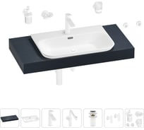 Комплект мебели для ванной комнаты с раковиной Wellsee Genuine Tree 201019365