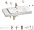 Комплект мебели для ванной комнаты с раковиной Wellsee Genuine Tree 201019394 1