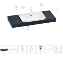 Комплект мебели для ванной комнаты с раковиной Wellsee Genuine Tree 201019425