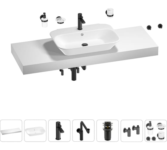 Комплект мебели с раковиной Wellsee Genuine Tree 201019337 1