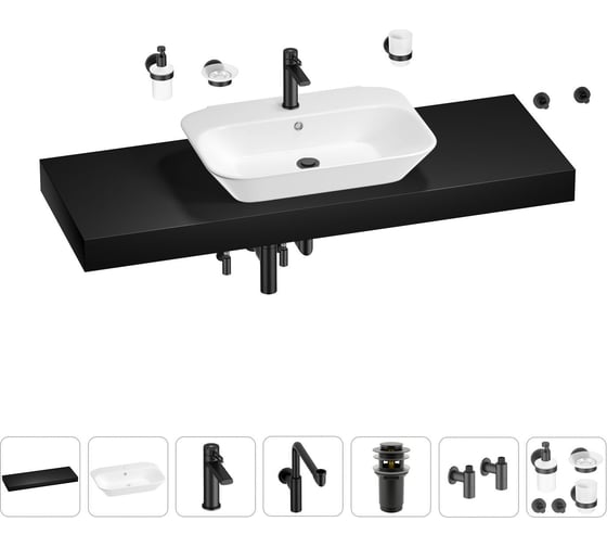 Комплект мебели с раковиной Wellsee Genuine Tree 201019347 1