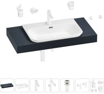 Комплект мебели для ванной комнаты с раковиной Wellsee Genuine Tree 201019370
