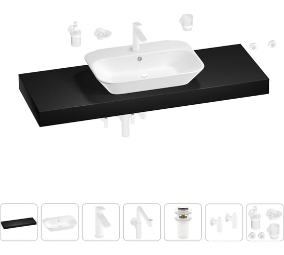 Комплект мебели с раковиной Wellsee Genuine Tree 201019345 1