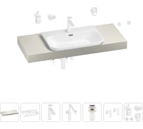 Комплект мебели для ванной комнаты с раковиной Wellsee Genuine Tree 201019415