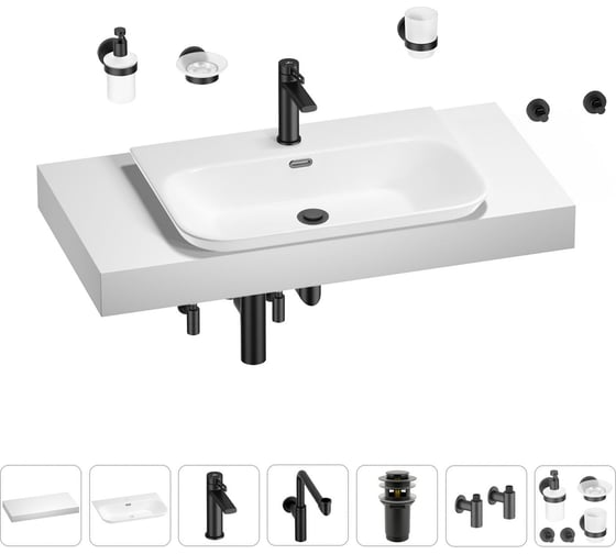 Комплект мебели для ванной комнаты с раковиной Wellsee Genuine Tree 201019397 1