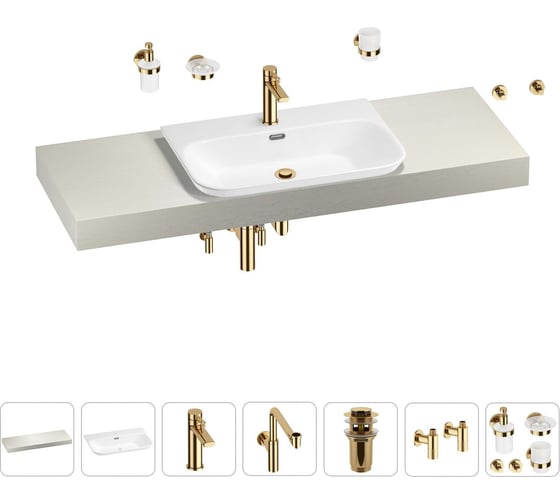 Комплект мебели для ванной комнаты с раковиной Wellsee Genuine Tree 201019478 1